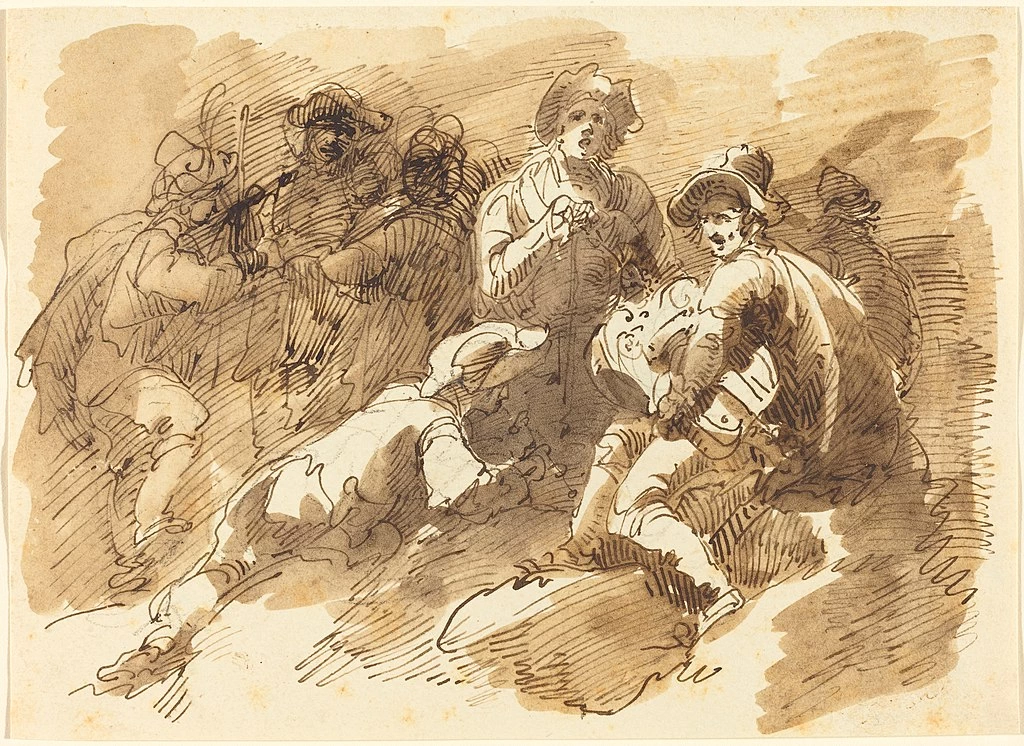 Un incontro conviviale con un uomo che suona la ghironda - National Gallery of Art, Washington DC